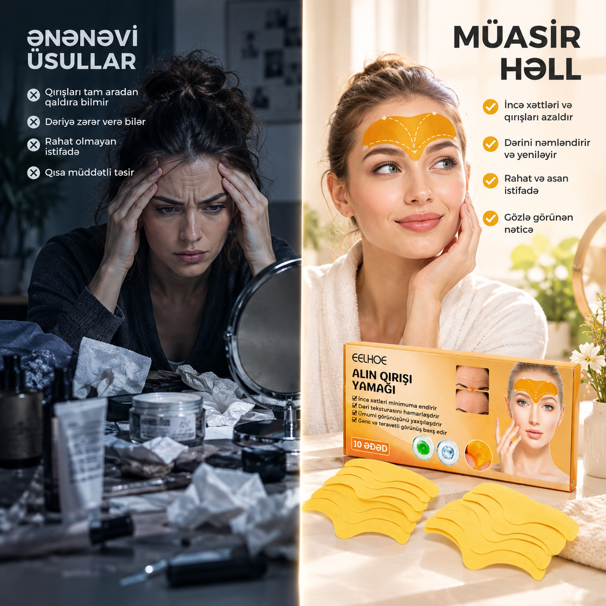 Pelumi™ Alın Bantı Gecə Boyu Hamar Alın