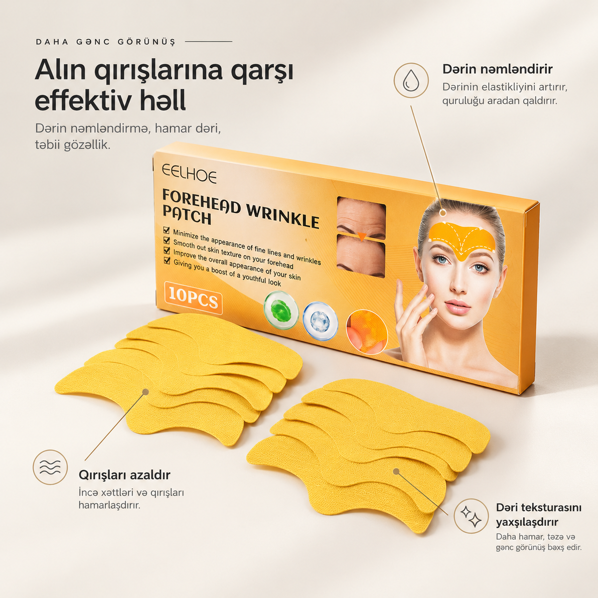 Pelumi™ Alın Bantı Gecə Boyu Hamar Alın
